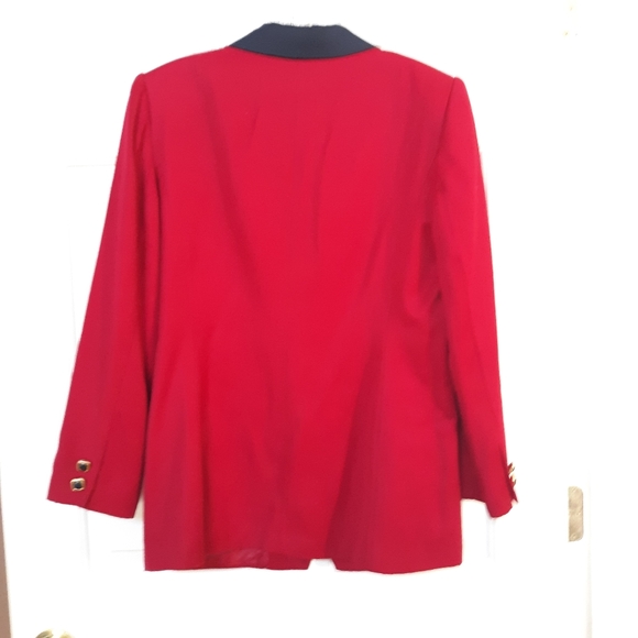 Cherry Red & Navy Suit Size 8 - Picture 3 of 8